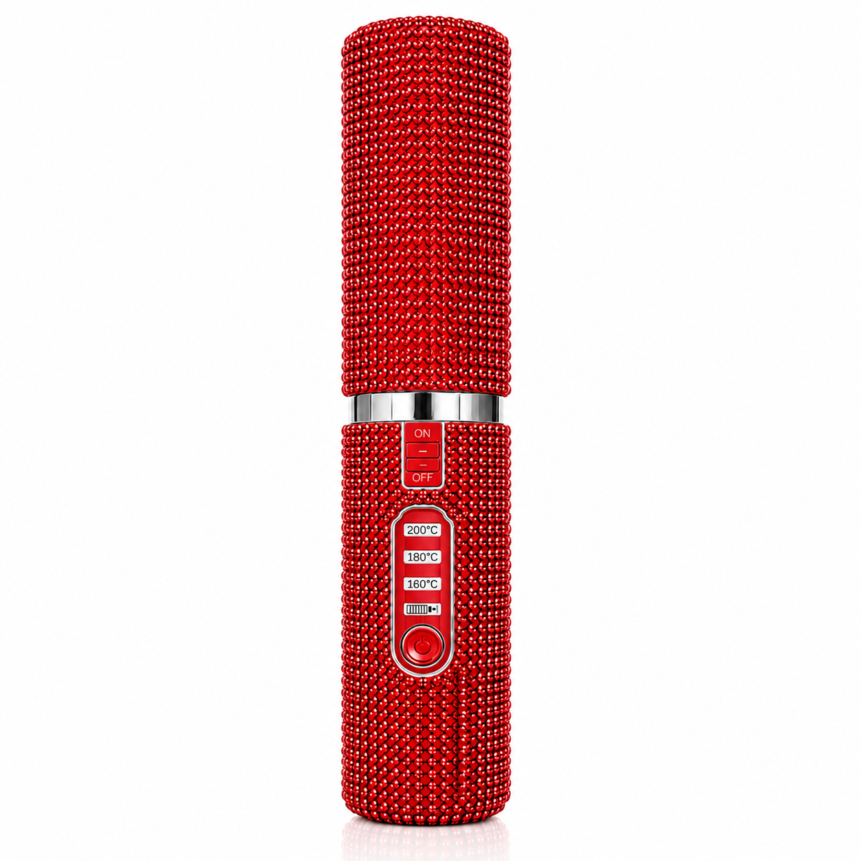 Dimaelle™ Wireless Mini Hair Straightener – Red Diamonds