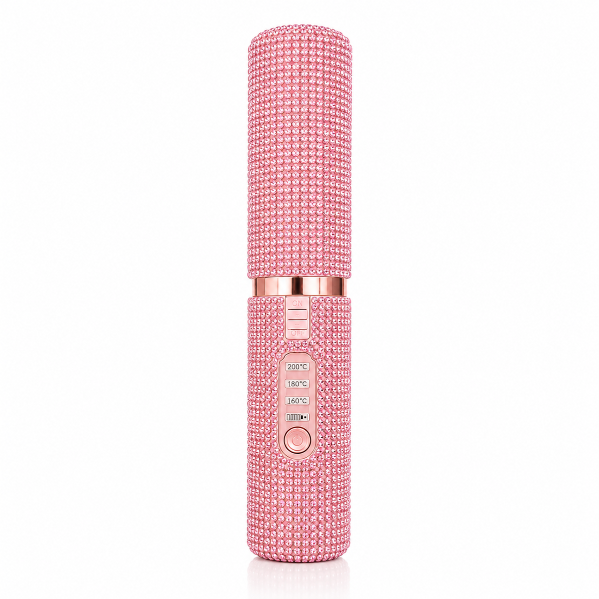 Dimaelle™ Wireless Mini Hair Straightener – Pink Diamonds