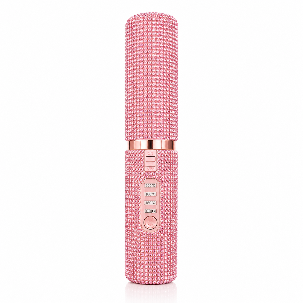 Dimaelle™ Wireless Mini Hair Straightener – Pink Diamonds