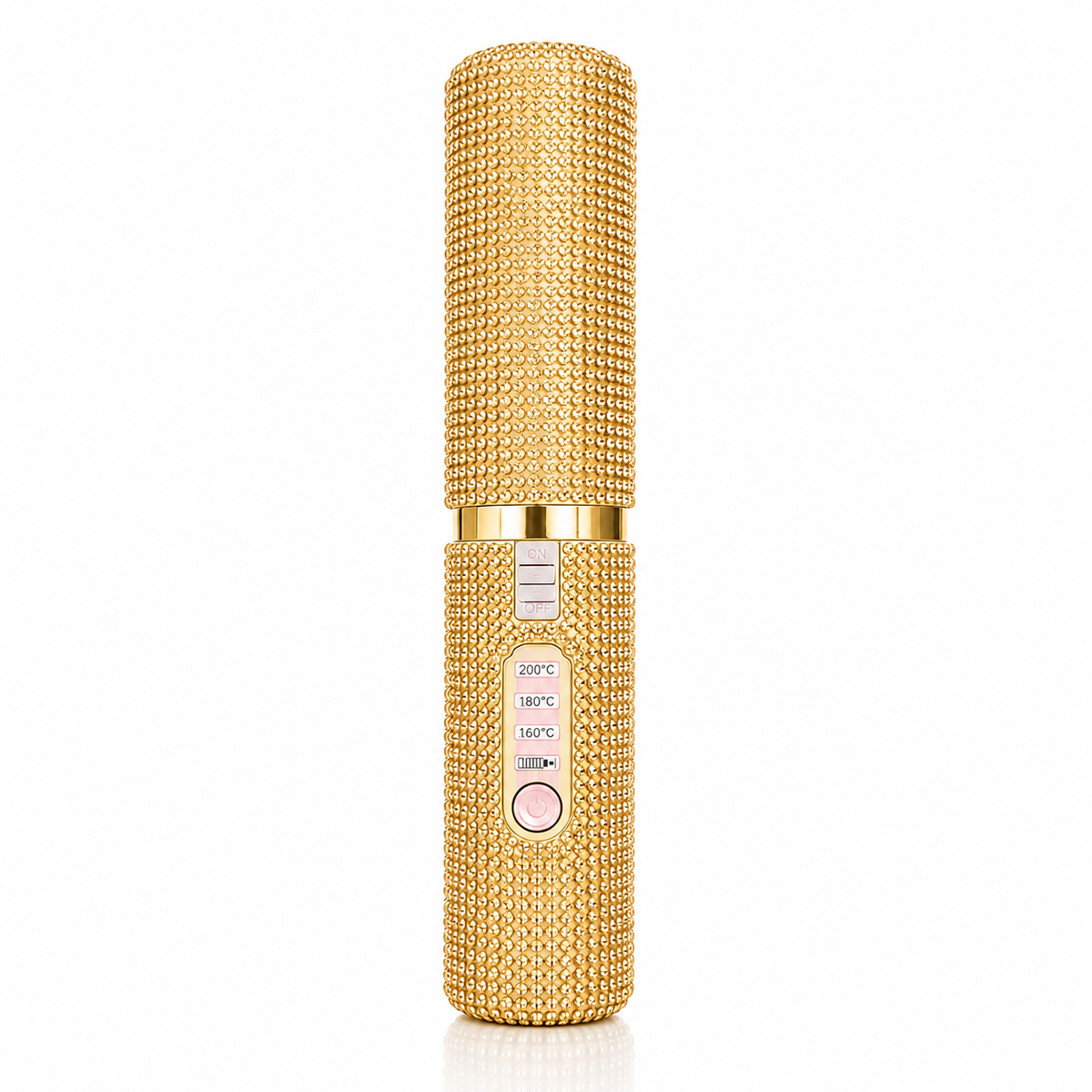 Dimaelle™ Wireless Mini Hair Straightener – Gold Diamonds