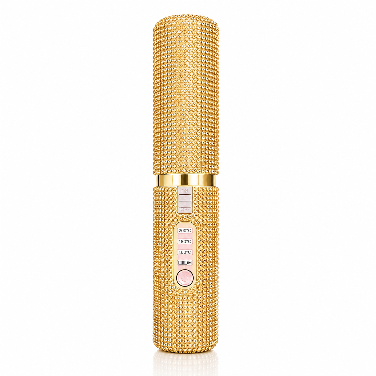Dimaelle™ Wireless Mini Hair Straightener – Gold Diamonds