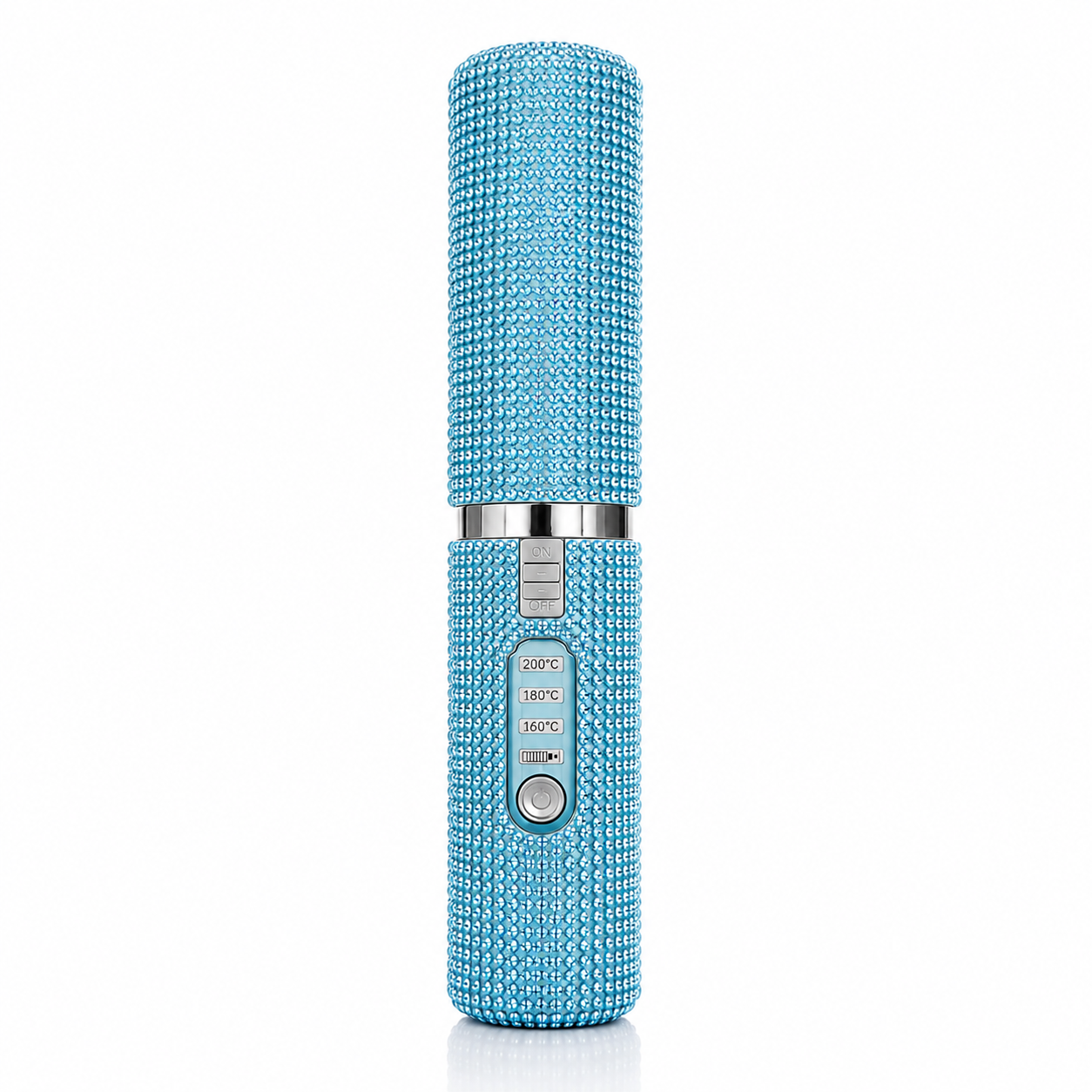 Dimaelle™ Wireless Mini Hair Straightener – Lake Blue Diamonds