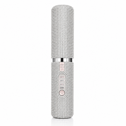 Dimaelle™ Wireless Mini Hair Straightener – Silver Diamonds