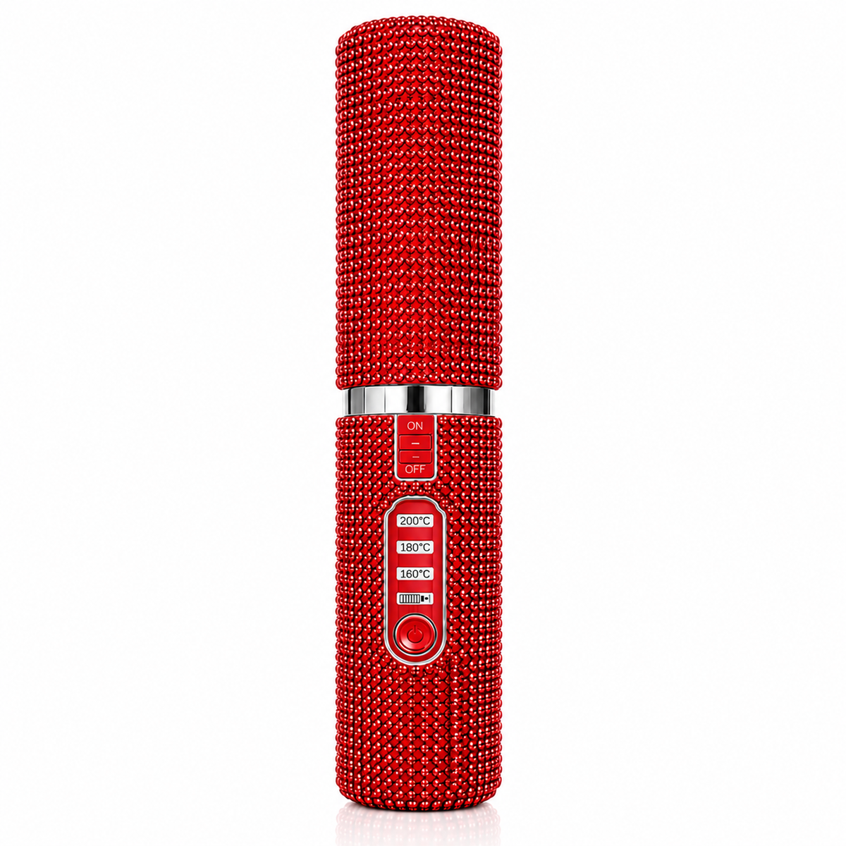 Dimaelle™ Wireless Mini Hair Straightener – Red Diamonds